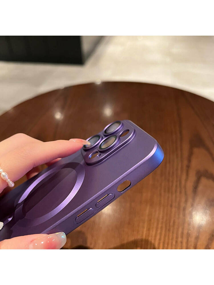 Dėklas APPLE IPHONE 15 PRO Minkštas MagSafe violetinis