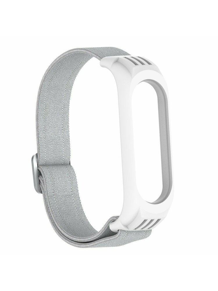 Nailoninis dirželis, skirtas Xiaomi Mi Band 3/4/5/6 – sidabrinis