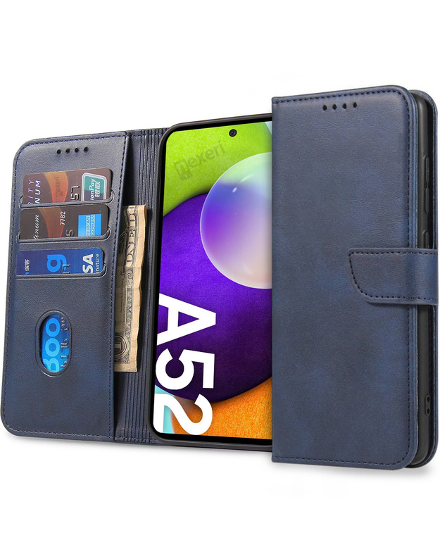 Dėklas SAMSUNG GALAXY A52 / A52s Nexeri Wallet tamsiai mėlynas