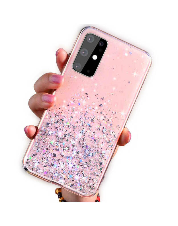 Dėklas SAMSUNG GALAXY A13 5G Sequins Glue Glitter Case rožinis